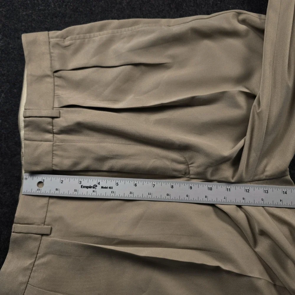 Polo Ralph Lauren Mens (Fits 32x28) Khaki Tan Pleated Pants Chino Trousers 32x30